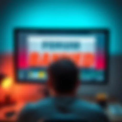 A person stares at a computer screen showing a message about being banned from a forum, symbolizing preemptive banning in online communities.