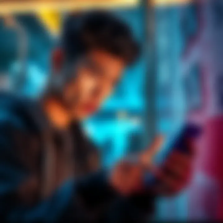 A person looking confused and frustrated while checking transaction details on a mobile device, with a $20 payment confirmation visible.