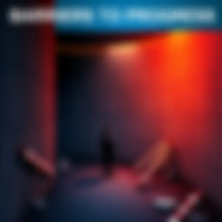 A person looking at a wall with obstacles, symbolizing challenges to progress in life and society in 2025.