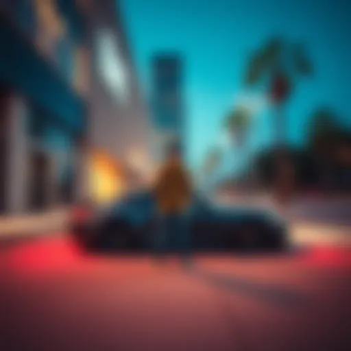 A car enthusiast standing outside the BaT headquarters in San Francisco, looking disappointed at the quiet surroundings.