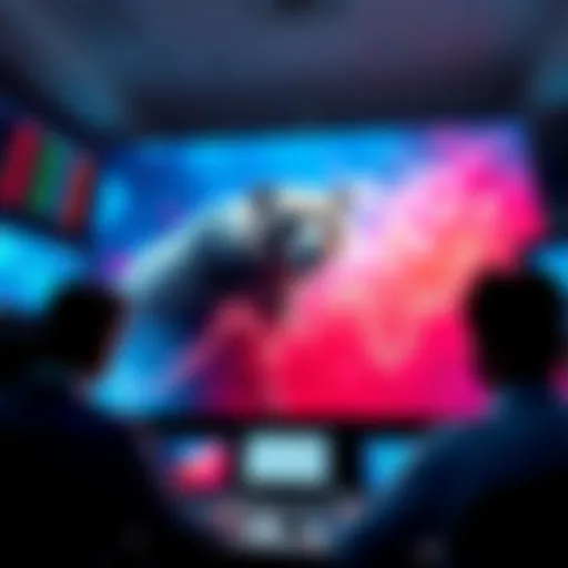 A graph showing the downward trend of a bear market with potential signs of recovery, surrounded by worried investors looking at screens.