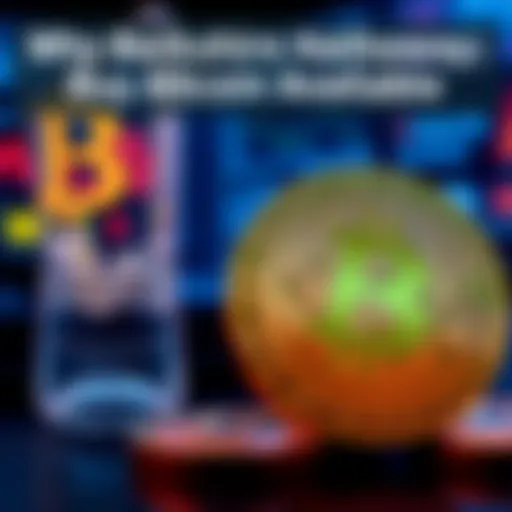 Berkshire Hathaway and Bitcoin A representation of Berkshire Hathaway's logo next to a Bitcoin symbol with a question mark, reflecting uncertainty in the investment decision.