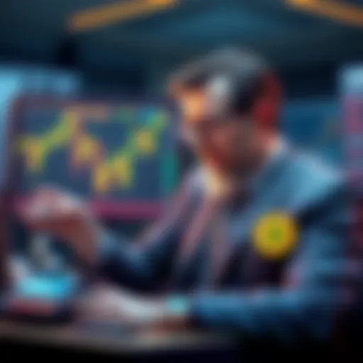 Graphic showing financial expert Bessent analyzing the $1 trillion Treasury General Account with bond charts and Bitcoin symbols