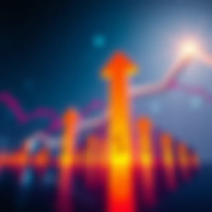 A chart showing top DeFi platforms with high stablecoin yields and low risk, featuring dollar signs and upward arrows symbolizing growth.