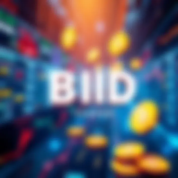 Bid Tokens in Crypto Market Illustration of digital tokens representing bid tokens being traded in a virtual market
