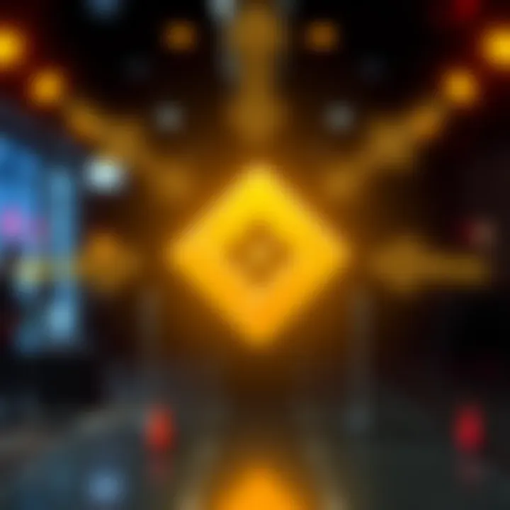 Graphic showing Binance logo with arrows indicating crypto transfers to Iran-linked groups
