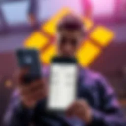 Bug Report on Binance A Binance user holding a phone displaying an account balance while looking frustrated, with a background showing the Binance logo, symbolizing the issue with support response.