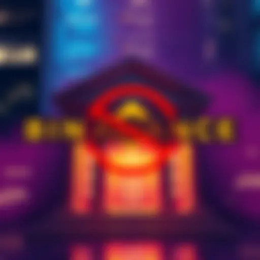 A graphic showing the Binance logo with a crossed-out icon over a bank, indicating the stop of EUR deposits via bank transfers in Europe.