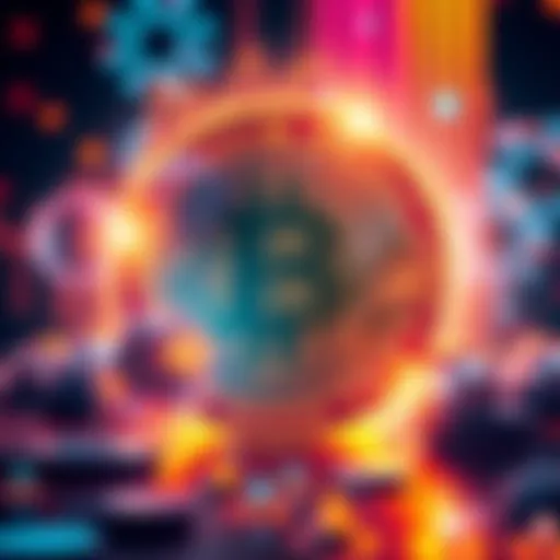 A visual representation of Kaspa cryptocurrency with Binance branding and technology icons