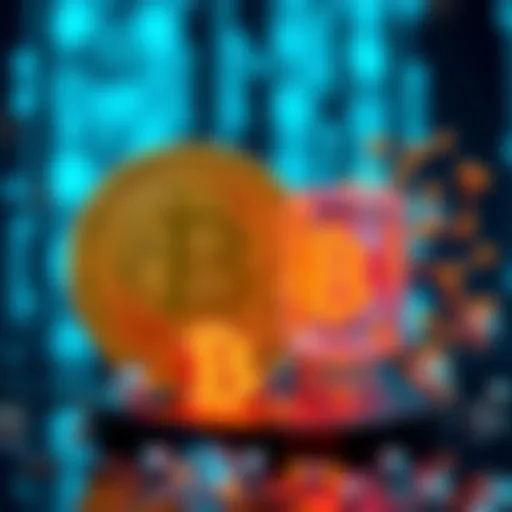 Bitcoin and AI Competition A graphic showing Bitcoin symbol competing with artificial intelligence symbols, illustrating the rivalry in crypto.