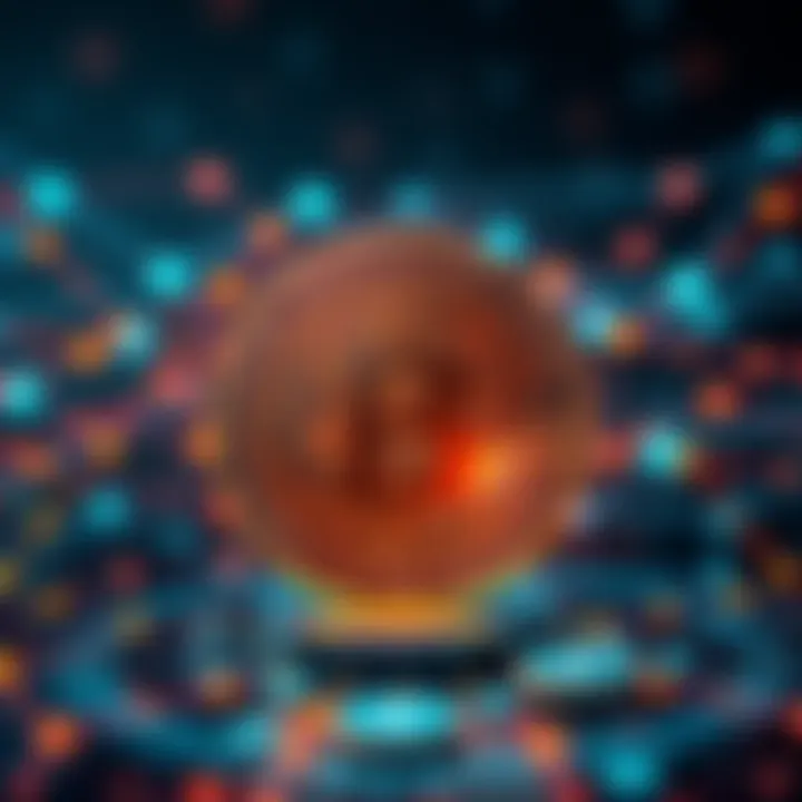 Bitcoin BIP-110 Concept Graphic illustrating Bitcoin's BIP-110 concept, highlighting network efficiency and separation of money from technology, with digital currency symbols in the background.