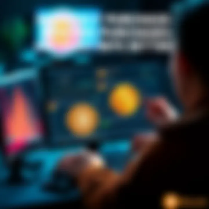 A person analyzing Bitcoin purchase options on a computer, comparing weekly and monthly buying plans.