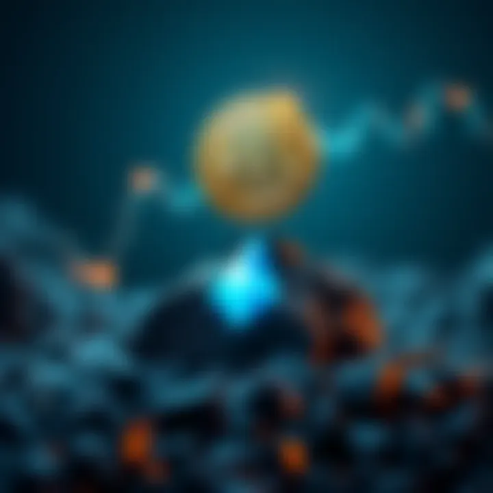 Bitcoin Cash logo rising above Cardano logo, symbolizing market cap change