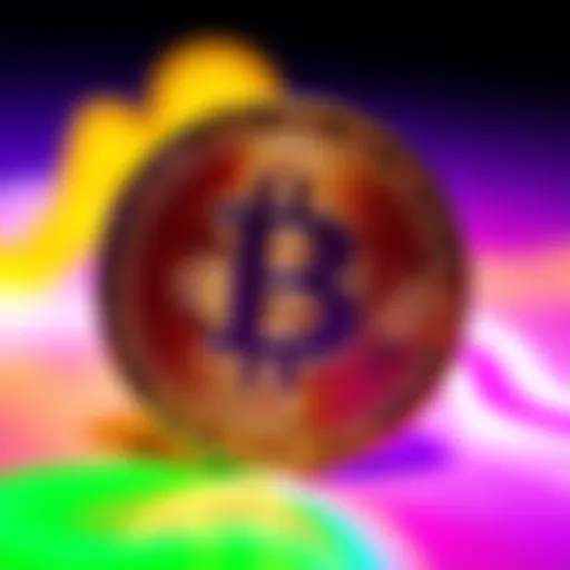 A shiny Bitcoin coin on a vibrant background, symbolizing wealth and investment in 2026.