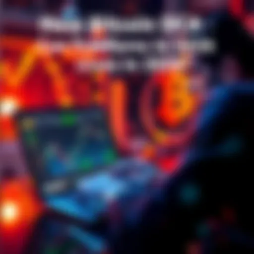 Bitcoin DCA Investment Concept A person analyzing Bitcoin charts and making regular investment plans on a laptop, symbolizing Dollar-Cost Averaging strategy.