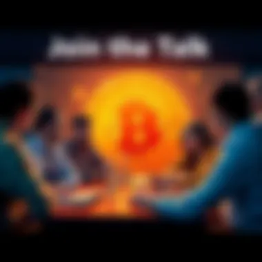 A group of people engaging in a discussion about Bitcoin in an online forum setting.