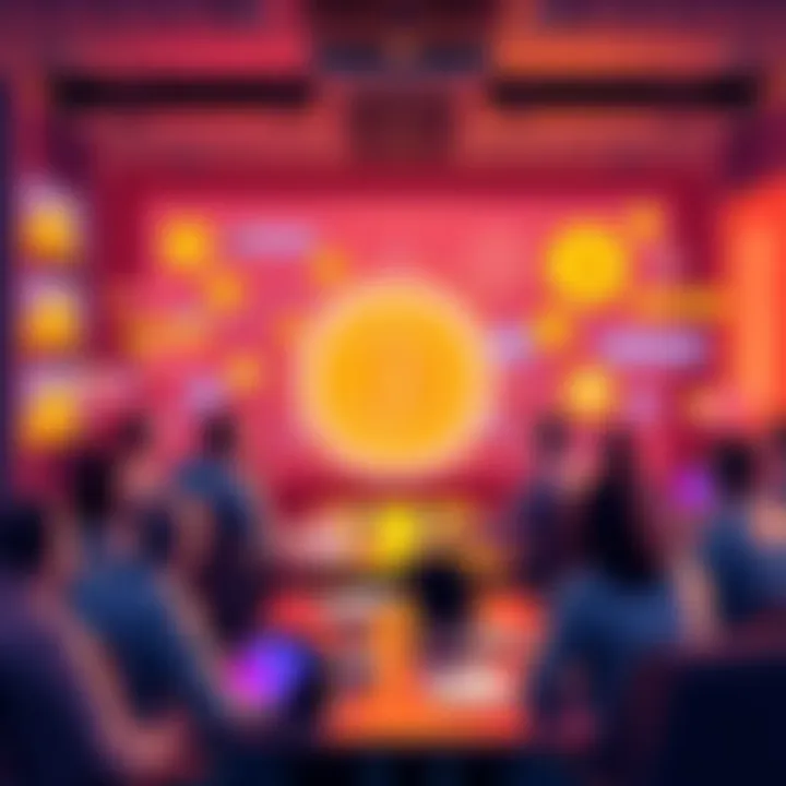 A vibrant online forum scene with users discussing Bitcoin topics, showcasing various thoughts and queries about cryptocurrency.