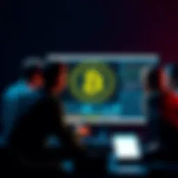 A group of people engaged in a lively discussion about Bitcoin on a computer screen.