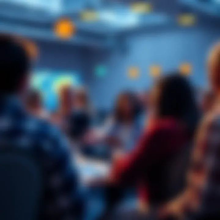 People engaged in a lively conversation about Bitcoin