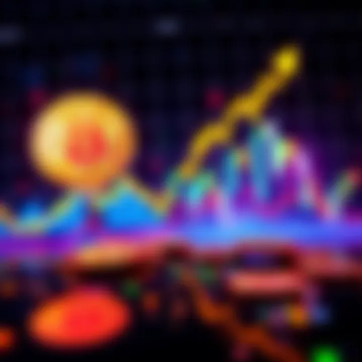 Bitcoin and Dogecoin charts showing upward trends, symbolizing price increase