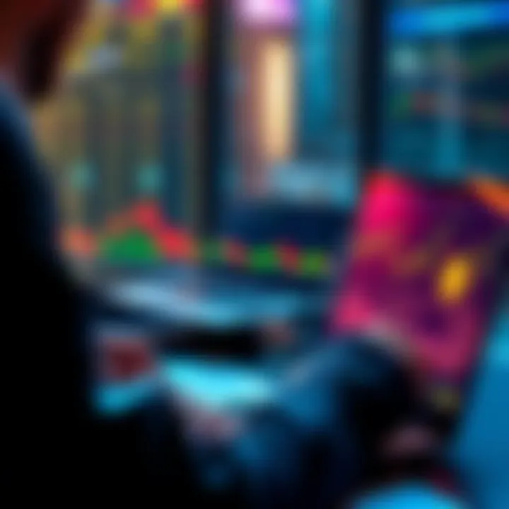 A person analyzing Bitcoin trends on a laptop while planning a weekly investment of $100.