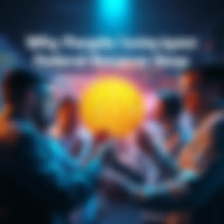 Group of people examining Bitcoin charts and discussing investments