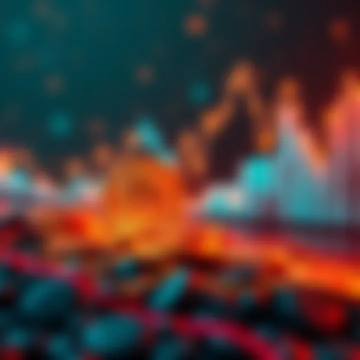 A visual representing the rise of Bitcoin over eight years, featuring a fluctuating Bitcoin graph and symbols of financial growth.