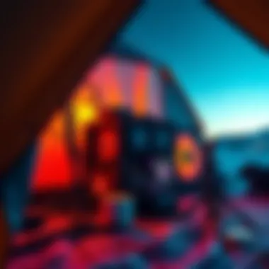 A bitcoin mining rig set up inside a tent, providing warmth and electricity for mining in winter.
