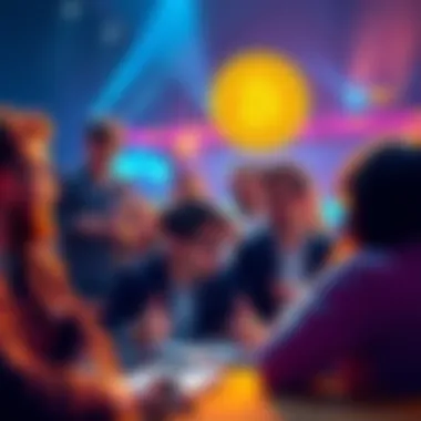 People sharing positive feedback about Bitcoin A group of people excitedly discussing Bitcoin and sharing positive comments in a forum setting