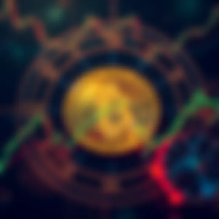 Bitcoin price chart with astrological symbols A Bitcoin price chart overlayed with astrological symbols, showing a mix of finance and astrology concepts.