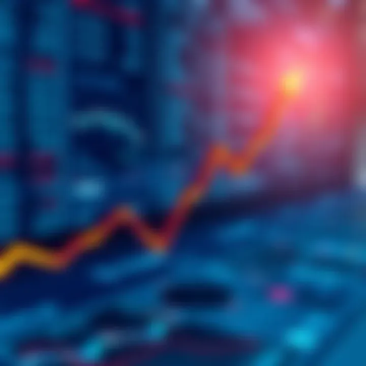 A Bitcoin price chart showing a potential upward trend with arrows indicating recovery in December, set against a backdrop of financial news headlines.