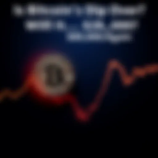 Bitcoin Price Chart A Bitcoin price chart showing a downward trend with a shadowy background reflecting market uncertainty.