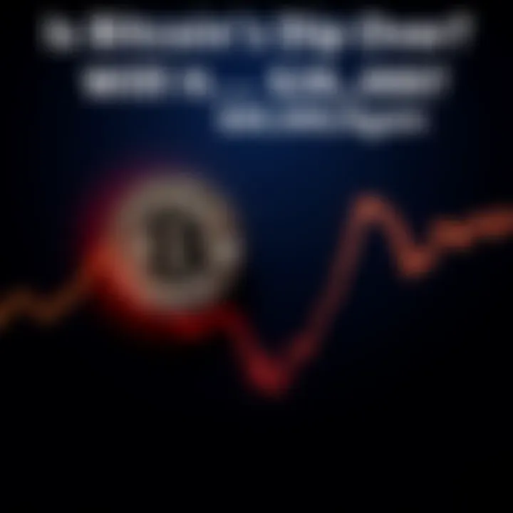 Bitcoin Price Chart A Bitcoin price chart showing a downward trend with a shadowy background reflecting market uncertainty.