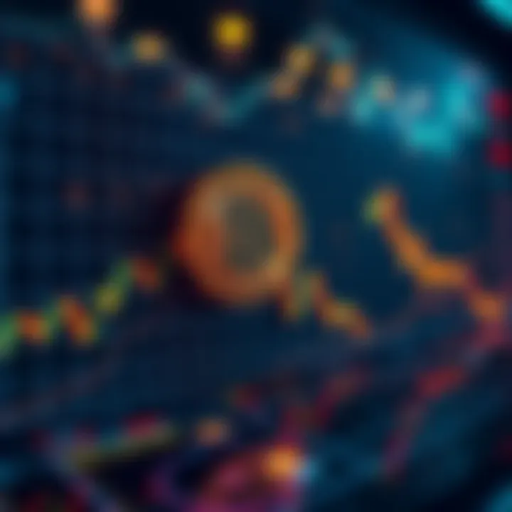 A Bitcoin price chart showing a decline, indicating a potential drop to $62,000.