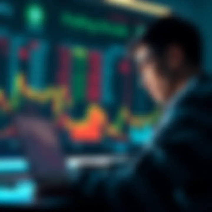 Bitcoin price drop announcement A person looking worried at a laptop while Bitcoin prices drop on the screen after Fed announcement