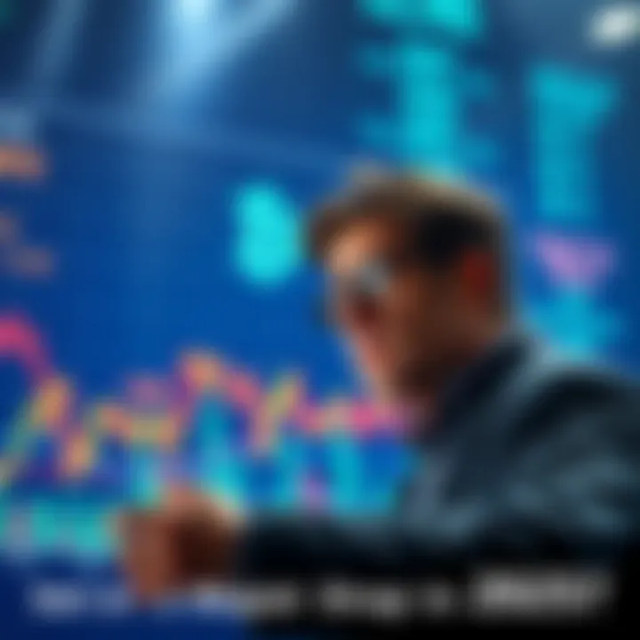 Bitcoin Price Drop A chart showing a downward trend in Bitcoin's price with a worried investor looking at it.