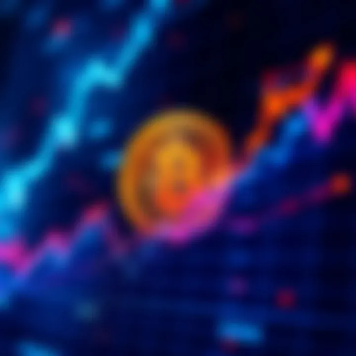 Graph showing Bitcoin's price volatility with sharp ups and downs in the market.