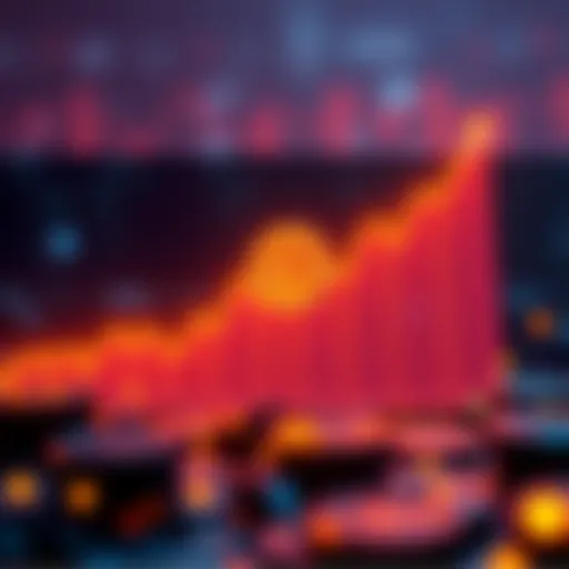 Bitcoin Price Growth A graph showing Bitcoin's price rise from $437 to over $67,000 with a bold upward trend and markers for key years.