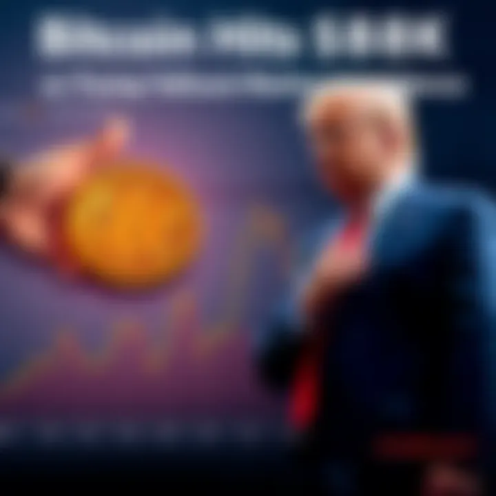 A chart showing Bitcoin's price rising to $88,000 alongside a graphic of Trump and Xi Jinping shaking hands