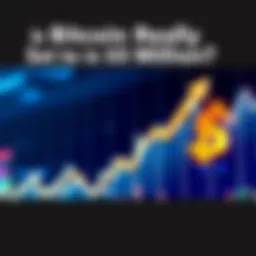 A graph showing Bitcoin price trends with an upward arrow and a dollar sign overlay