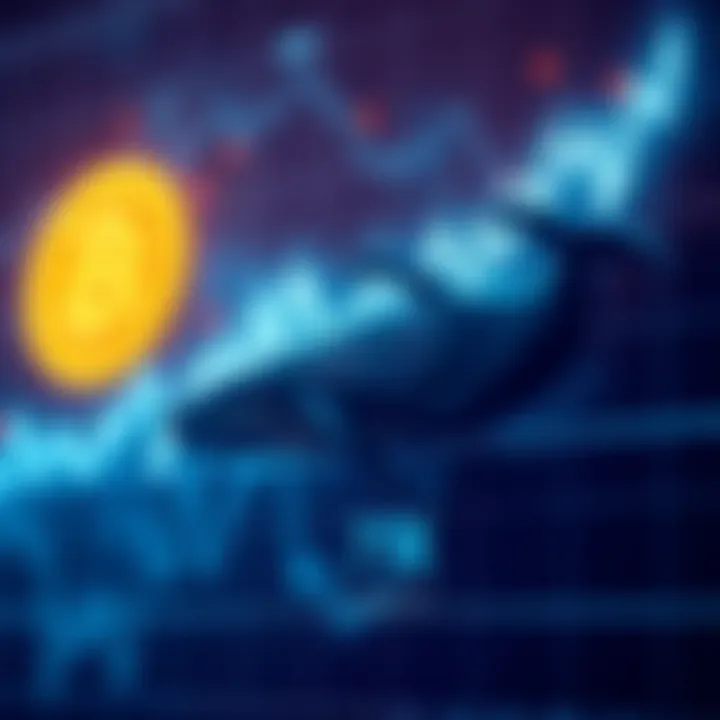 Graph showing Bitcoin price spike from 68K to 71K with a whale symbol representing liquidated short position