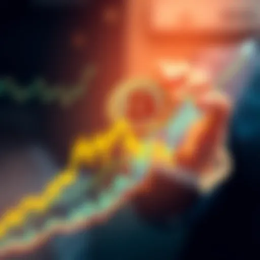 Graph showing Bitcoin price moving upwards, indicating potential breakout above resistance levels with bullish signals.