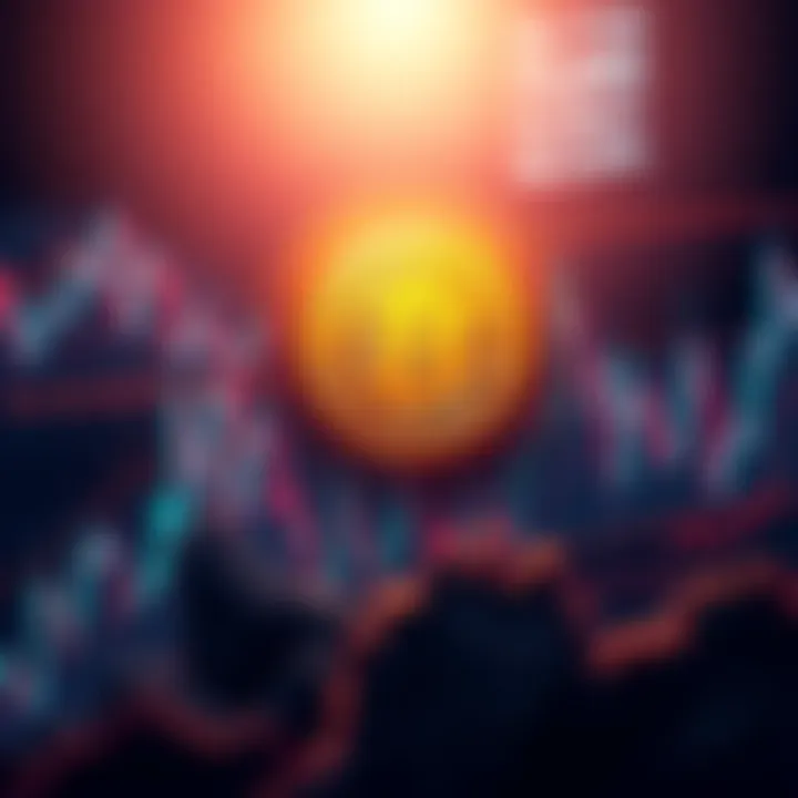 Graph showing Bitcoin price rising to 72,000 with market trends