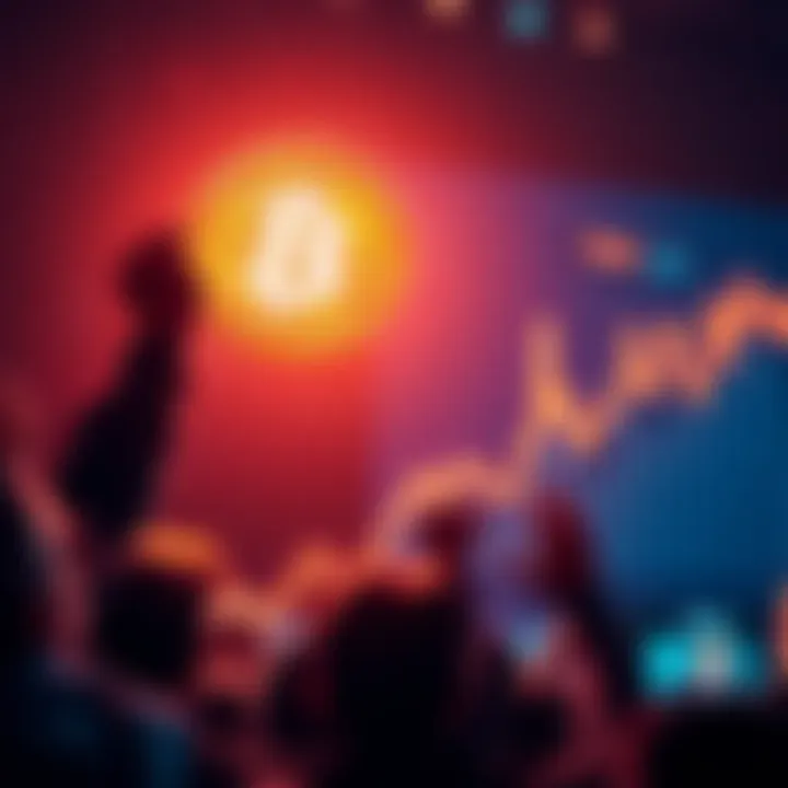 Graph showing Bitcoin price jumping from 64K to 78K with excited investors