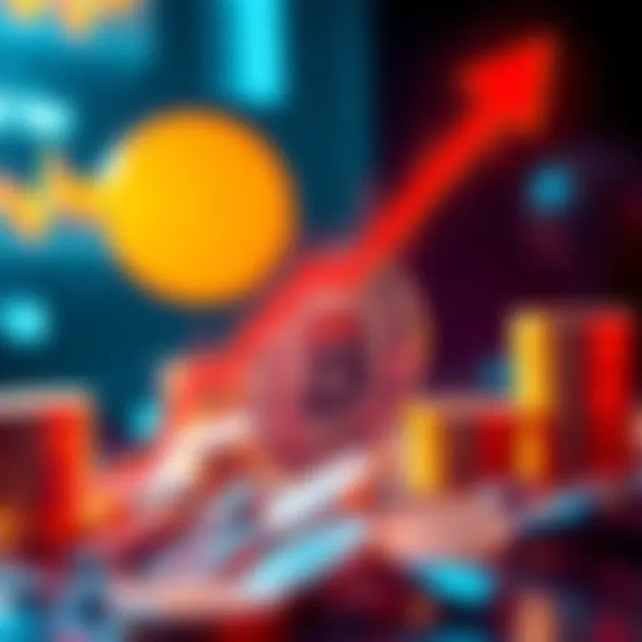 A graphic showing the Bitcoin logo with an upward arrow indicating a price rise to $87K.