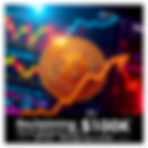 Bitcoin symbol with upward trend arrows indicating a price increase towards $100K, surrounded by financial charts and graphs