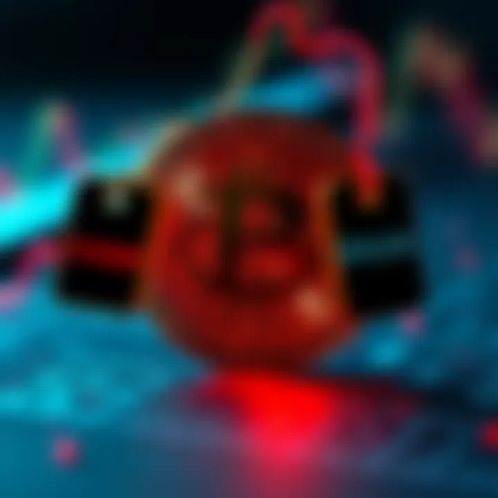 Bitcoin symbol with price tags showing $64,260, $60,000, and $73,000, representing market predictions