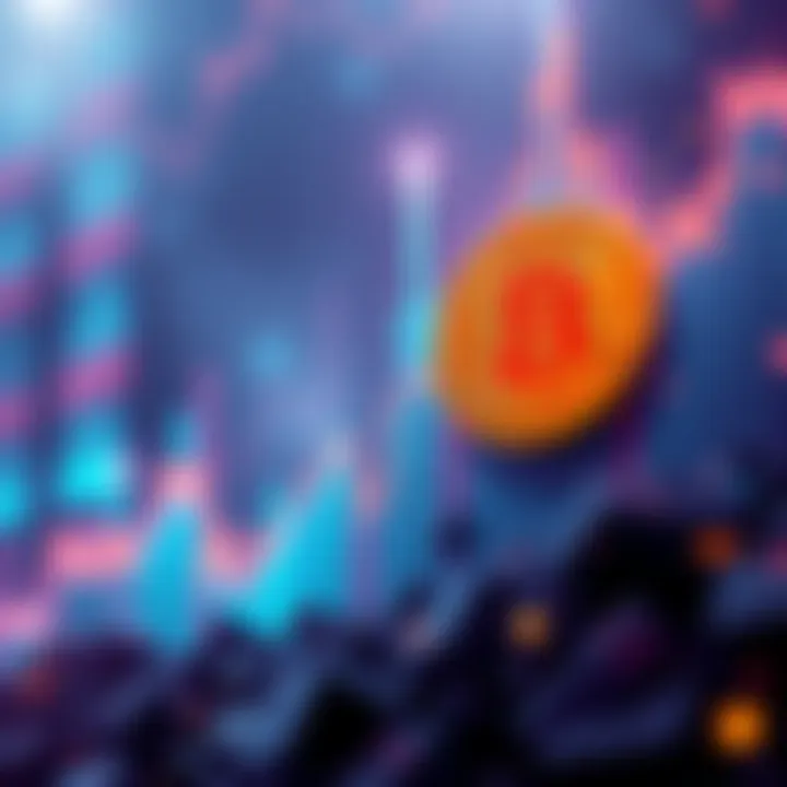 Bitcoin Price Trend A downward price trend graph representing Bitcoin's potential dip before a bounce in January 2026 with indicators of market volatility