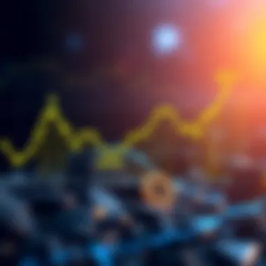 Graph showing Bitcoin price changes from 2021 to 2026 with upward and downward trends