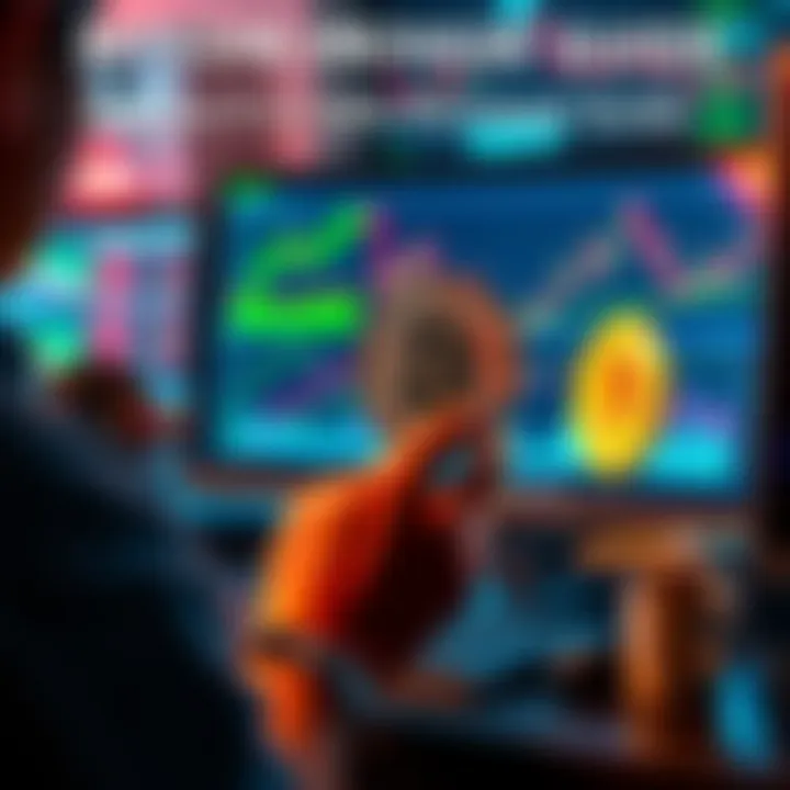 A person examining Bitcoin options on a computer with charts and graphs showing investment potential.